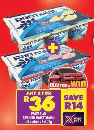 Shoprite Parmalat Smooth Dairy Snack offer