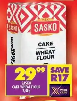Shoprite Sasko Cake Wheat Flour 2.5kg offer