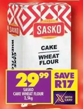 Shoprite Sasko Cake Wheat Flour 2.5kg offer