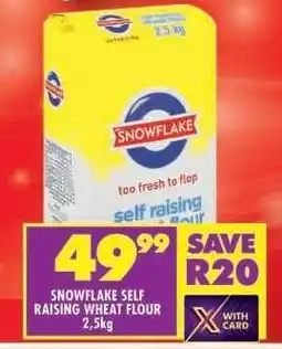 Shoprite Snowflake Self Raising Wheat Flour 2.5kg offer