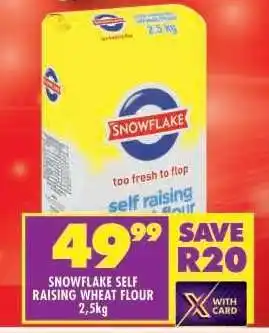 Shoprite Snowflake Self Raising Wheat Flour 2.5kg offer
