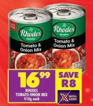Shoprite RHODES TOMATO ONION MIX offer