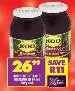 Shoprite KOO SLICED/GRATED BEETROOT IN BRINE offer