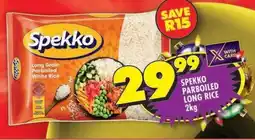 Shoprite SPEKKO PARBOILED LONG RICE 2kg offer