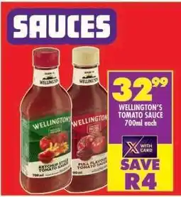 Shoprite Wellington's Tomato Sauce-700ml Each offer