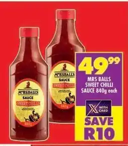 Shoprite MRS BALLS SWEET CHILLI SAUCE 840g offer