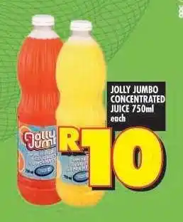 Shoprite JOLLY JUMBO CONCENTRATED JUICE 750ml offer