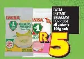 Shoprite IWISA Instant Breakfast Porridge offer