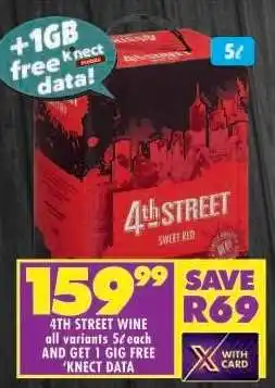 Shoprite 4th Street Wine offer