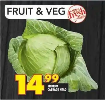 Shoprite MEDIUM CABBAGE HEAD offer