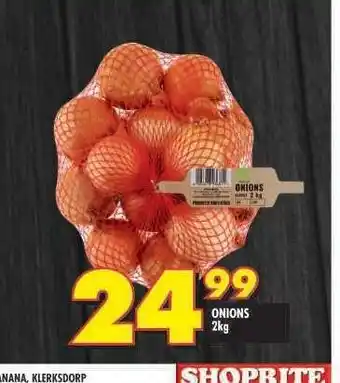 Shoprite ONIONS 2kg offer