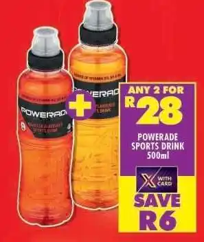 Shoprite POWERADE SPORTS DRINK 500ml offer