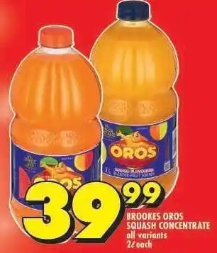 Shoprite Brookes Oros Squash Concentrate offer
