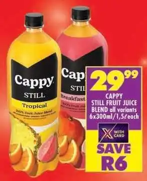 Shoprite Cappy Still Fruit Juice Blend all variants offer
