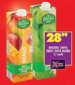 Shoprite RHODES 100% FRUIT JUICE BLEND offer