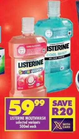 Shoprite LISTERINE MOUTHWASH offer