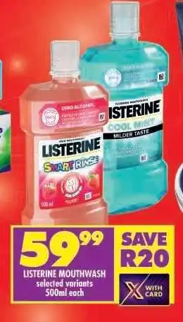Shoprite LISTERINE MOUTHWASH offer