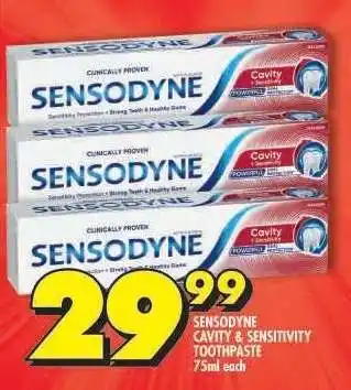 Shoprite SENSODYNE Cavity & Sensitivity Toothpaste offer