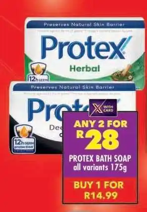 Shoprite PROTEX BATH SOAP all variants 175g offer