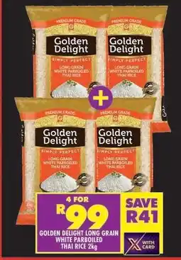 Shoprite Golden Delight Long Grain White Parboiled Thai Rice 2kg offer