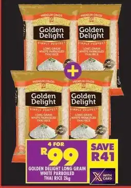 Shoprite Golden Delight Long Grain White Parboiled Thai Rice 2kg offer