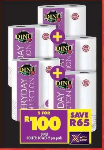 Shoprite DINU ROLLER TOWEL 2 per pack offer