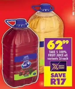 Shoprite 100% Fruit Juice offer