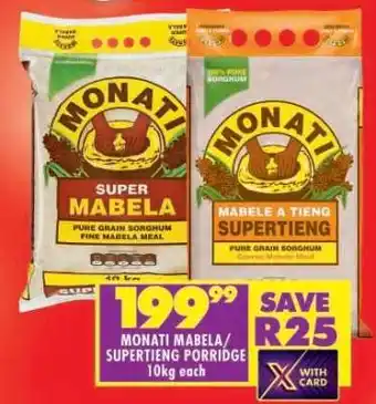 Shoprite MONATI MABELA/SUPERTIENG PORRIDGE offer