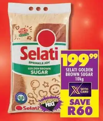 Shoprite SELATI GOLDEN BROWN SUGAR 10kg offer