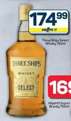 Pick n Pay Hypermarket Three Ships Select Whisky 750ml offer