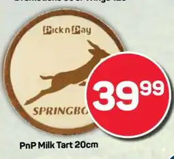 Pick n Pay PnP Milk Tart 20cm offer