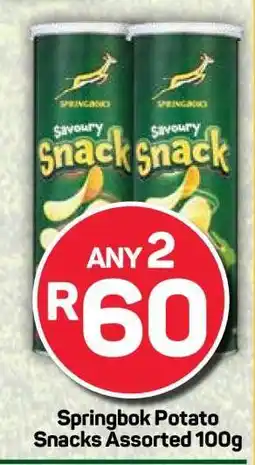 Pick n Pay Springbok Potato Snacks Assorted 100g offer
