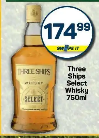 Pick n Pay Three Ships Select Whisky 750ml offer