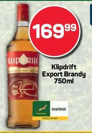 KLIPDRIFT EXPORT BRANDY 750ml