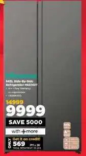 HiFi Corp Hisense 543L Side-By-Side Refrigerator H680SIT offer