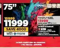 HiFi Corp 75-inch crystal UHD 4K-75U8000F offer