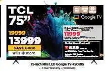 HiFi Corp 75-Inch Mini LED Google TV-75C845 offer