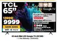 HiFi Corp 65-inch Mini LED Google TV-65C6KS offer