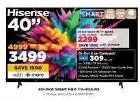 HiFi Corp Hisense 40-Inch Smart FHD TV-40A4G offer