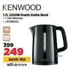 HiFi Corp KENWOOD 1.7L, 2200W Plastic Kettle Black offer