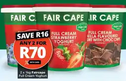 Checkers Faircape Full Cream Yoghurt offer
