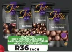 1UP Jolly nuts choc peanuts, choc raisins, choc shortbread, choc jelly offer