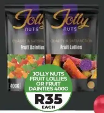 1UP Jolly nuts fruit lollies or fruit dainties offer