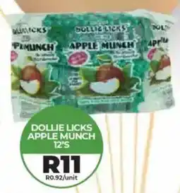 1UP Dollie licks apple munch offer