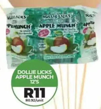 1UP Dollie licks apple munch offer