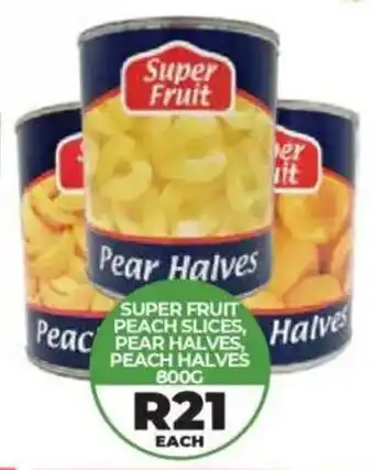1UP Super fruit peach slices, pear halves, peach halves offer