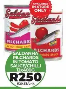 1UP Saldanha pilchards in tomato sauce/ chilli offer