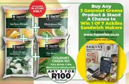 1UP Gourmet green peas, beans, corn, broccoli & cauliflower offer