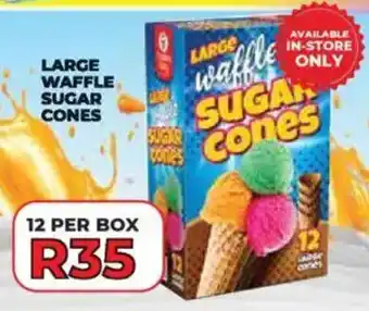 1UP Large waffle sugar cones offer