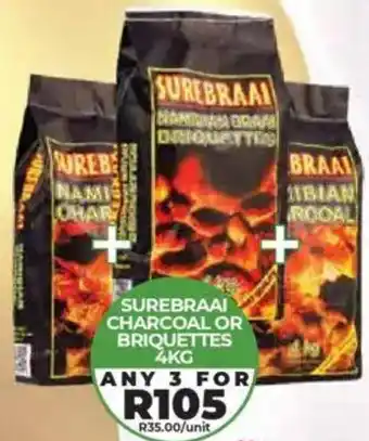 1UP Surebraai charcoal or briquettes offer